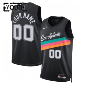 Dječji NBA Dres San Antonio Spurs Personalizirani Nike 2025-26 City Edition Crno Swingman